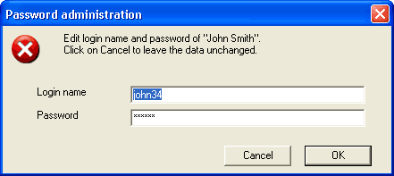 User password