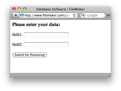 web form