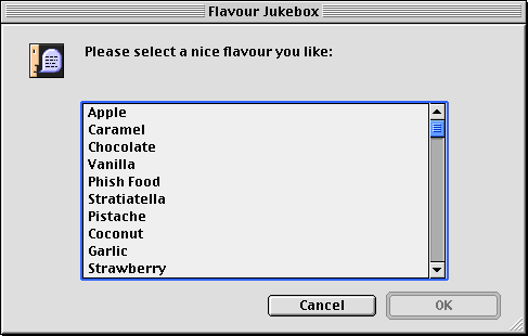 A List Dialog
